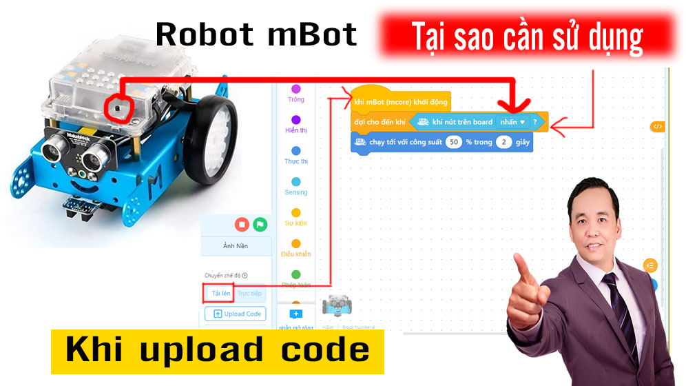 Tại sao cần sử dụng lệnh chờ cho đến khi nút trên bo mạch được nhấn