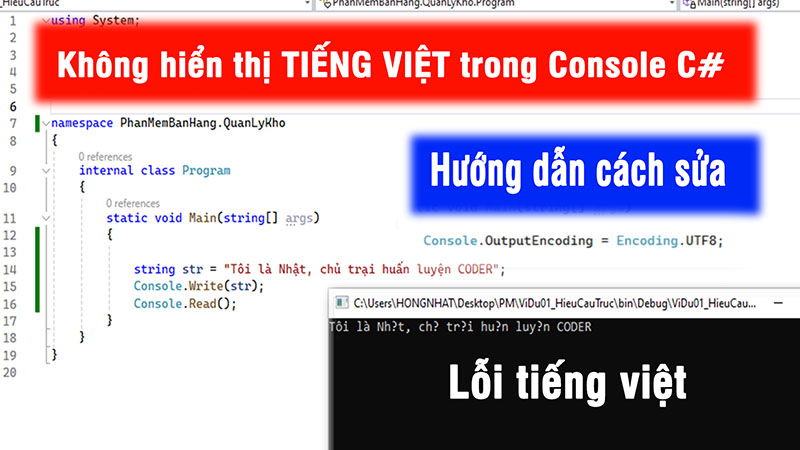 Hiển thị tiếng việt lỗi trong Console C#