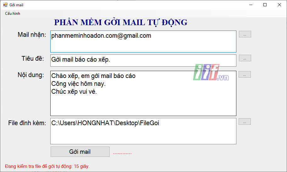 phần mềm gởi mail tự động