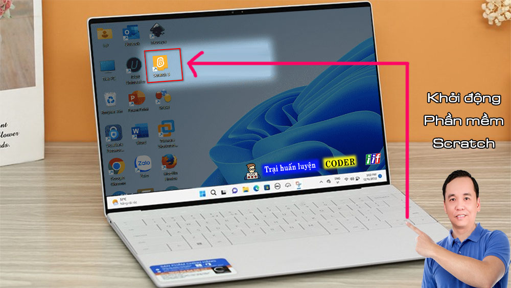 Cách khởi động phần mềm Scratch