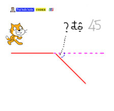 Xoay g&oacute;c 45 độ trong scratch