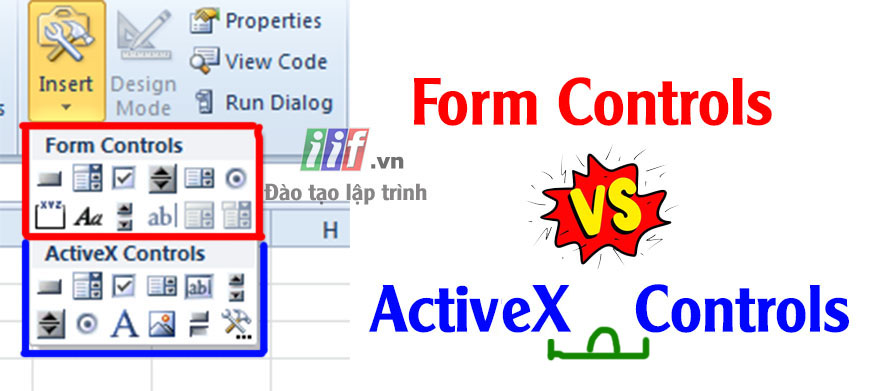 Sự khác nhau Form Controls và ActiveX Controls trong Exc